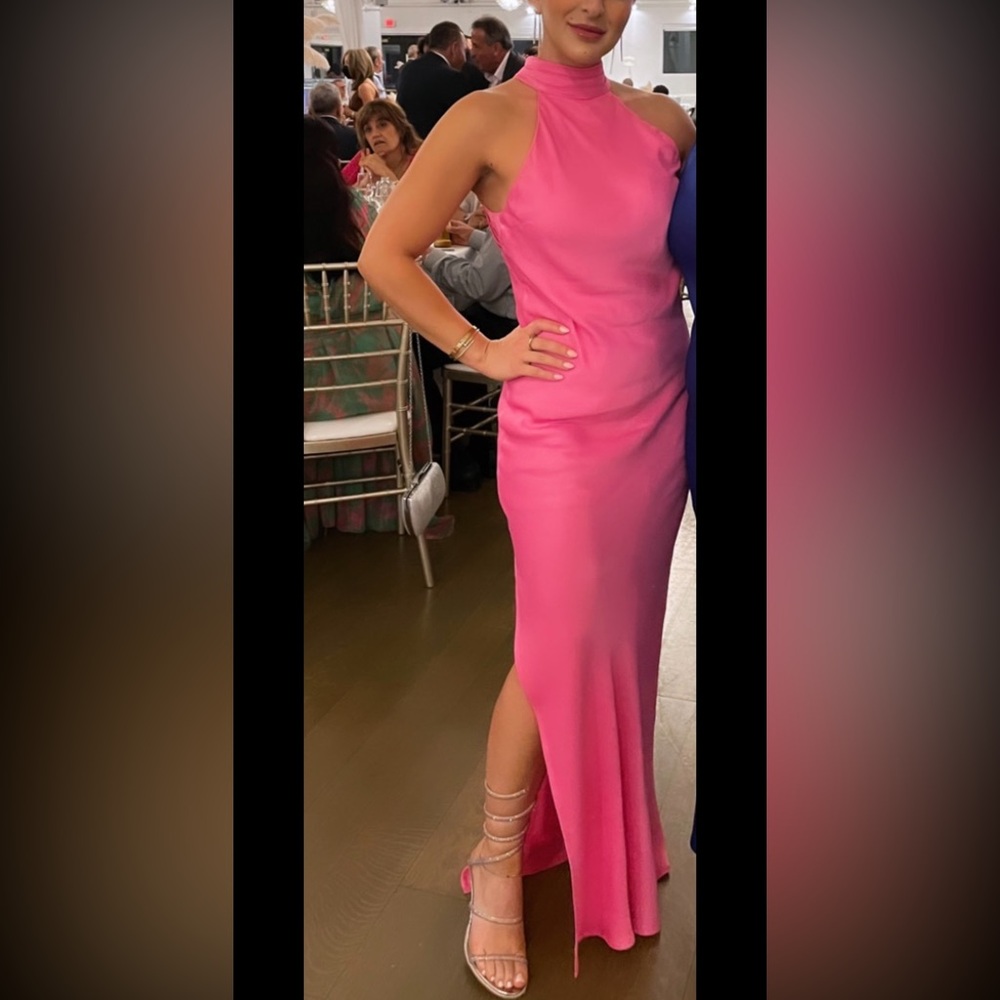 Meshki pink satin dress